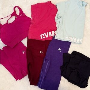 Oner Active & Gymshark Workout bundle set bras leggings tops size small